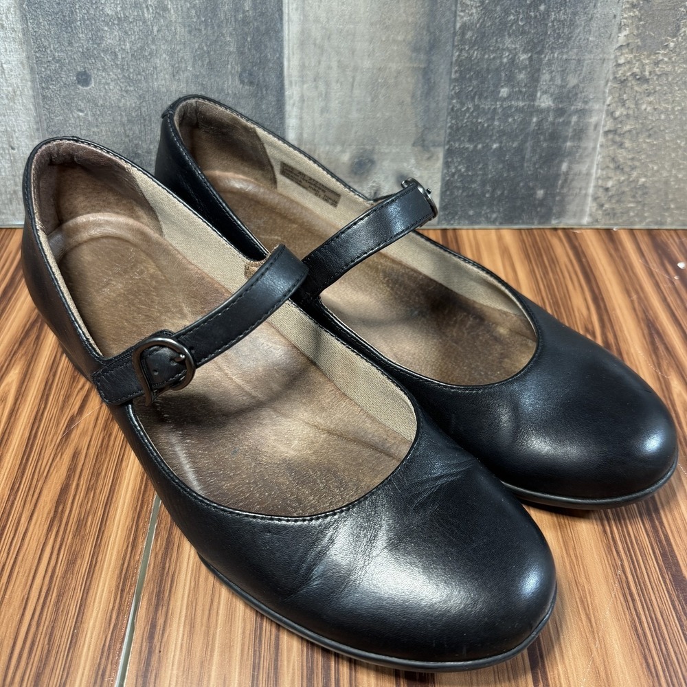 Dansko Black Leather Mary Jane Comfort Shoes EU 40